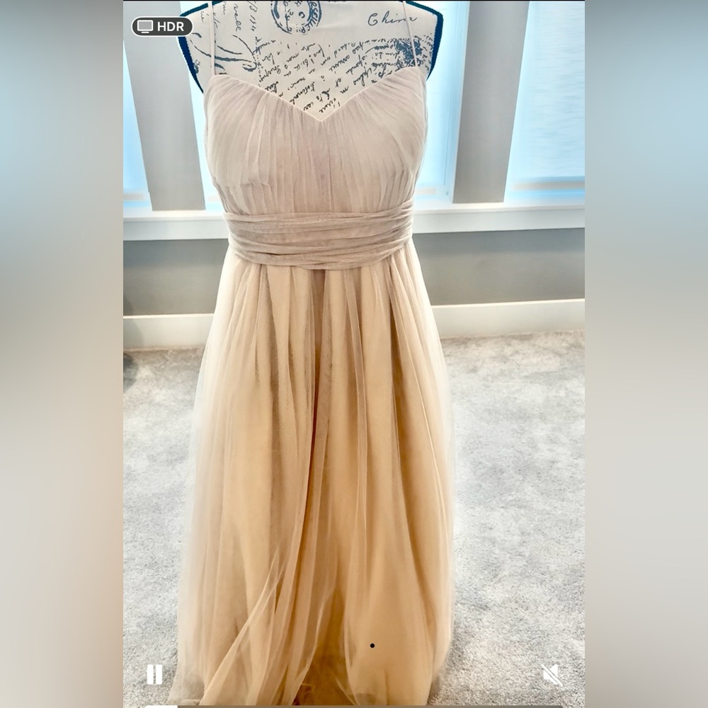 Elegant Cream Evening Gown